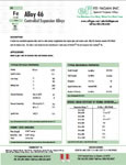 Alloy 46 Controlled Expansion Alloy Data Sheet
