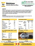 Molybdenum Refractory Metal Data Sheet