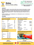 Niobium Refractory Metal Data Sheet Supplier